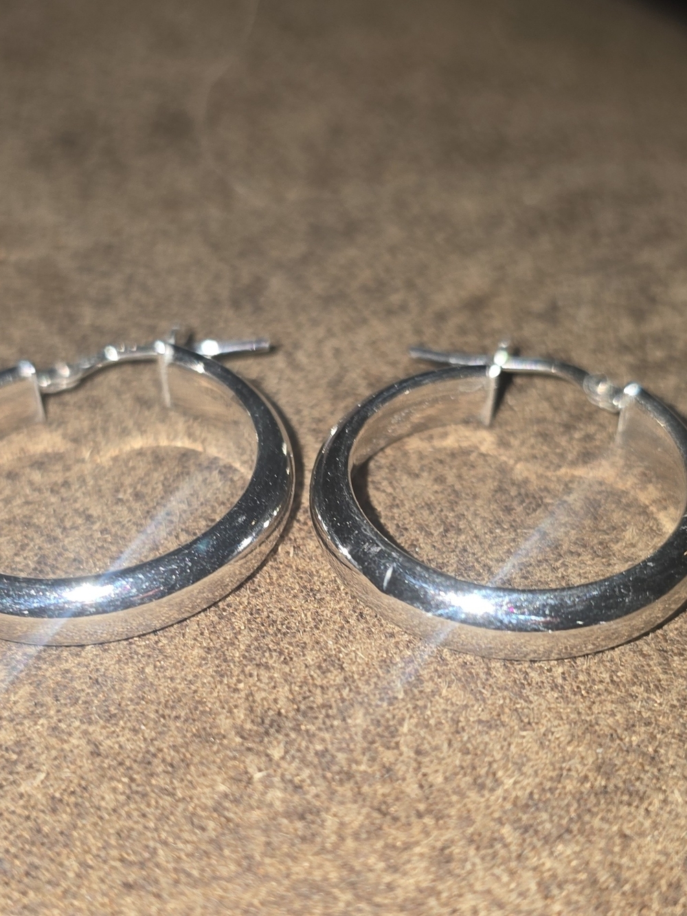 Vintage 925 Italy Sterling Silver Classic Hoop Earrings